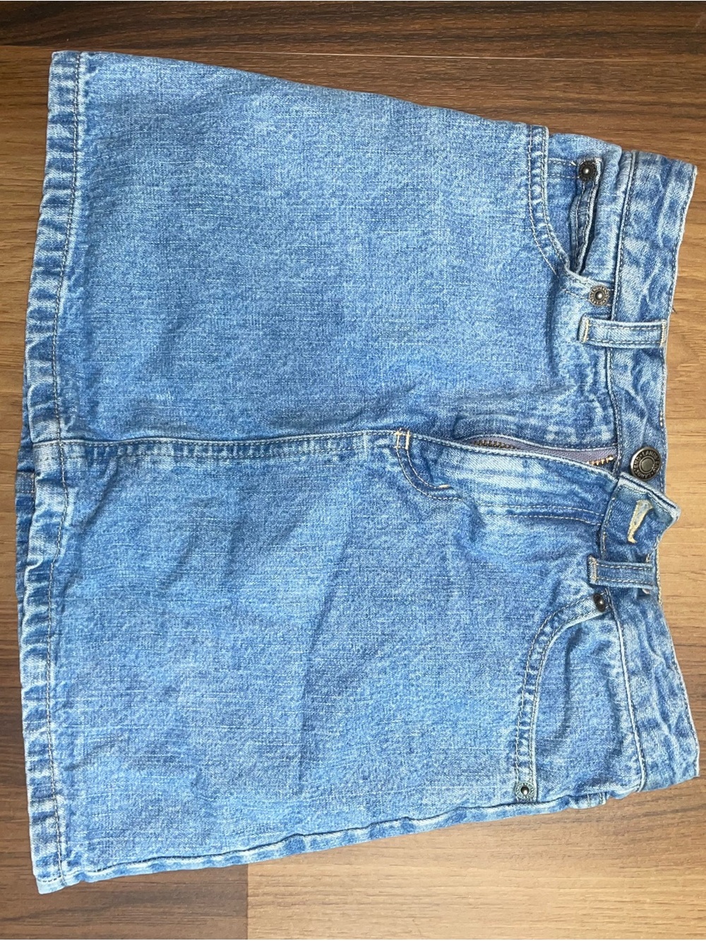 Lands' End Light Blue Denim Skirt